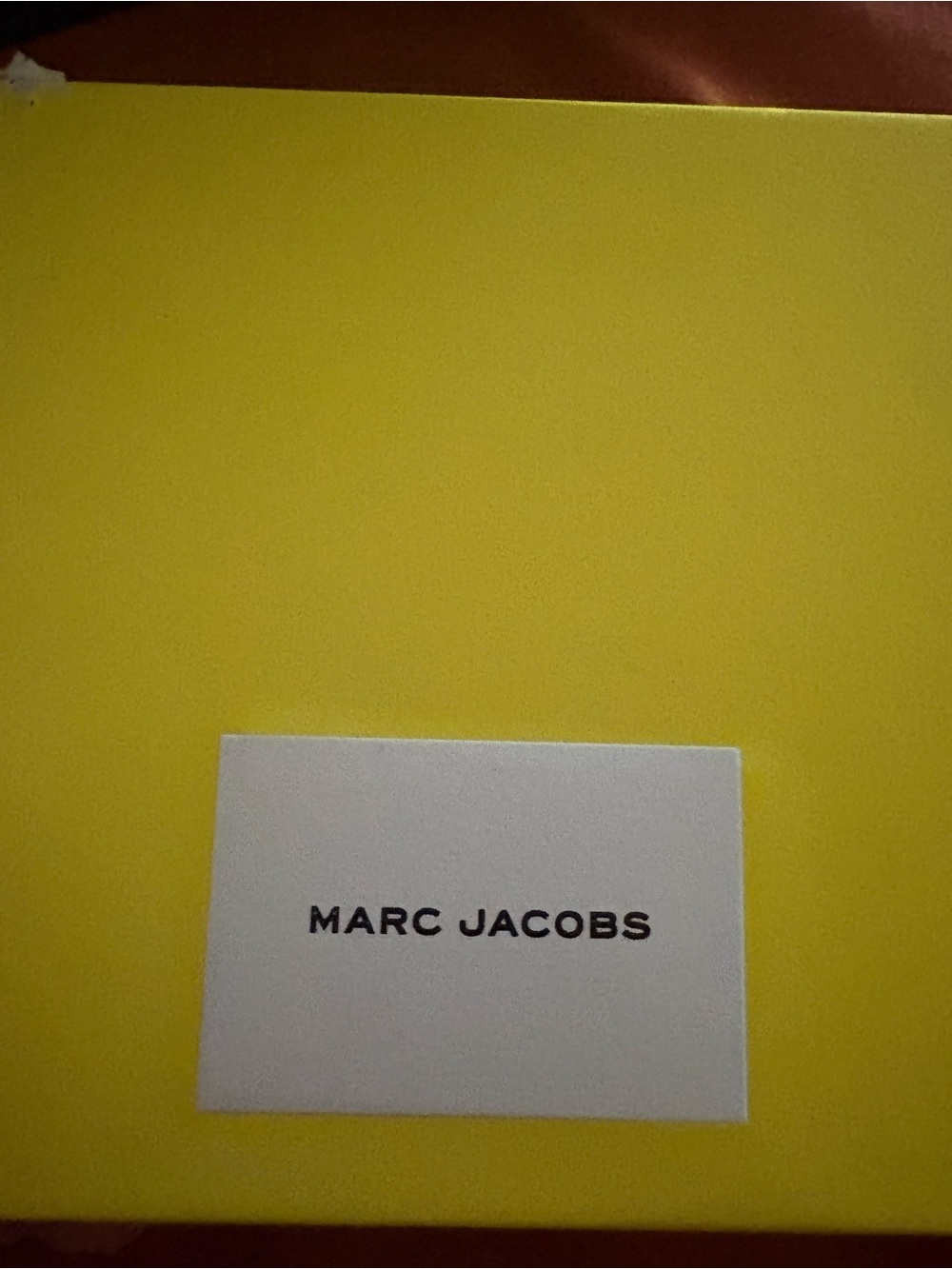 Marc Jacobs Bright Yellow Hang Tag with Black Cord